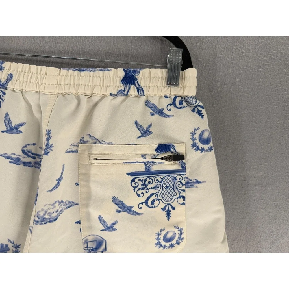 Undefeated UNDFTD Shorts Mens M Blue Toile Lined Streetwear‎ Hybrid Swim Trunks